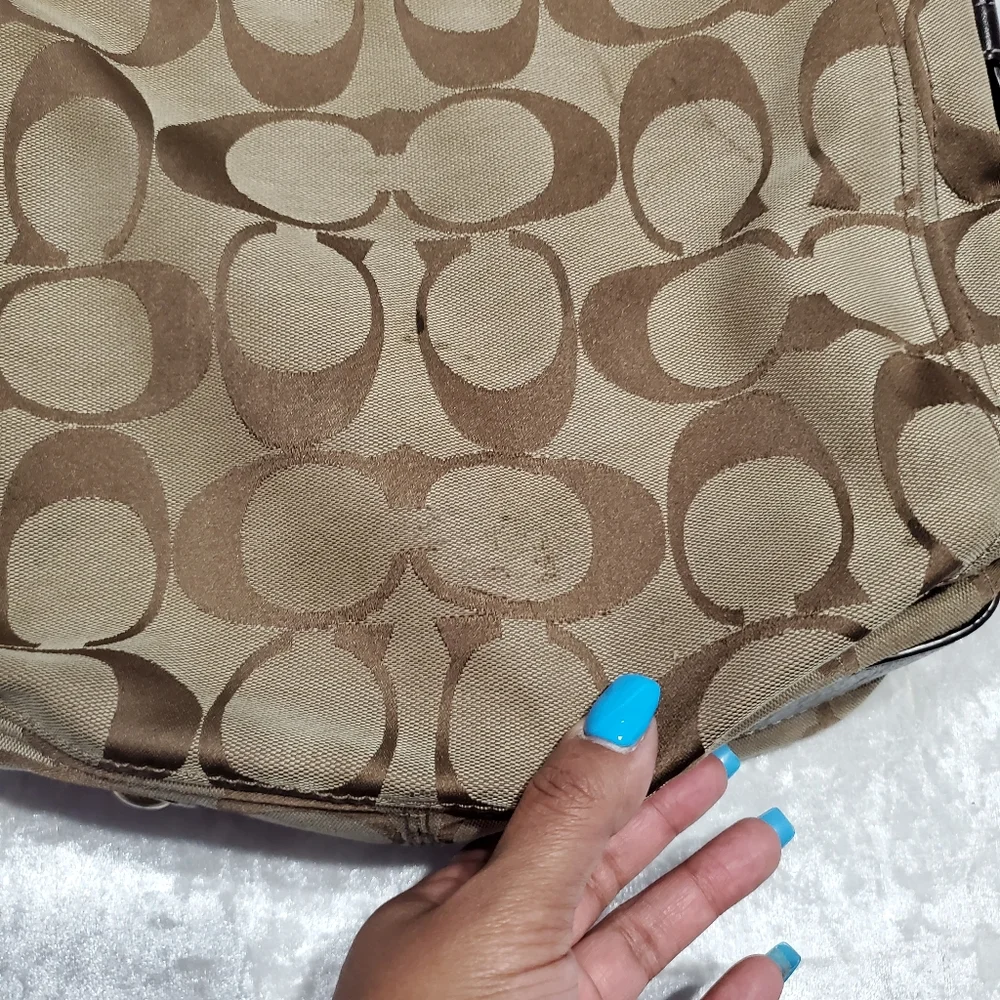 Coach Signature Brown Zoe Hobo Bag - Picture 8 of 13